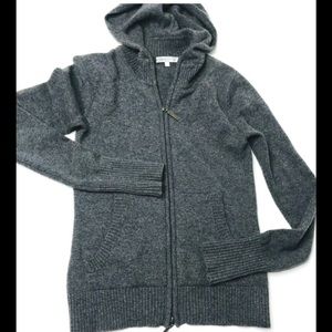 VINCE Gray Women's Hooded Sweater Jacket, Size XS